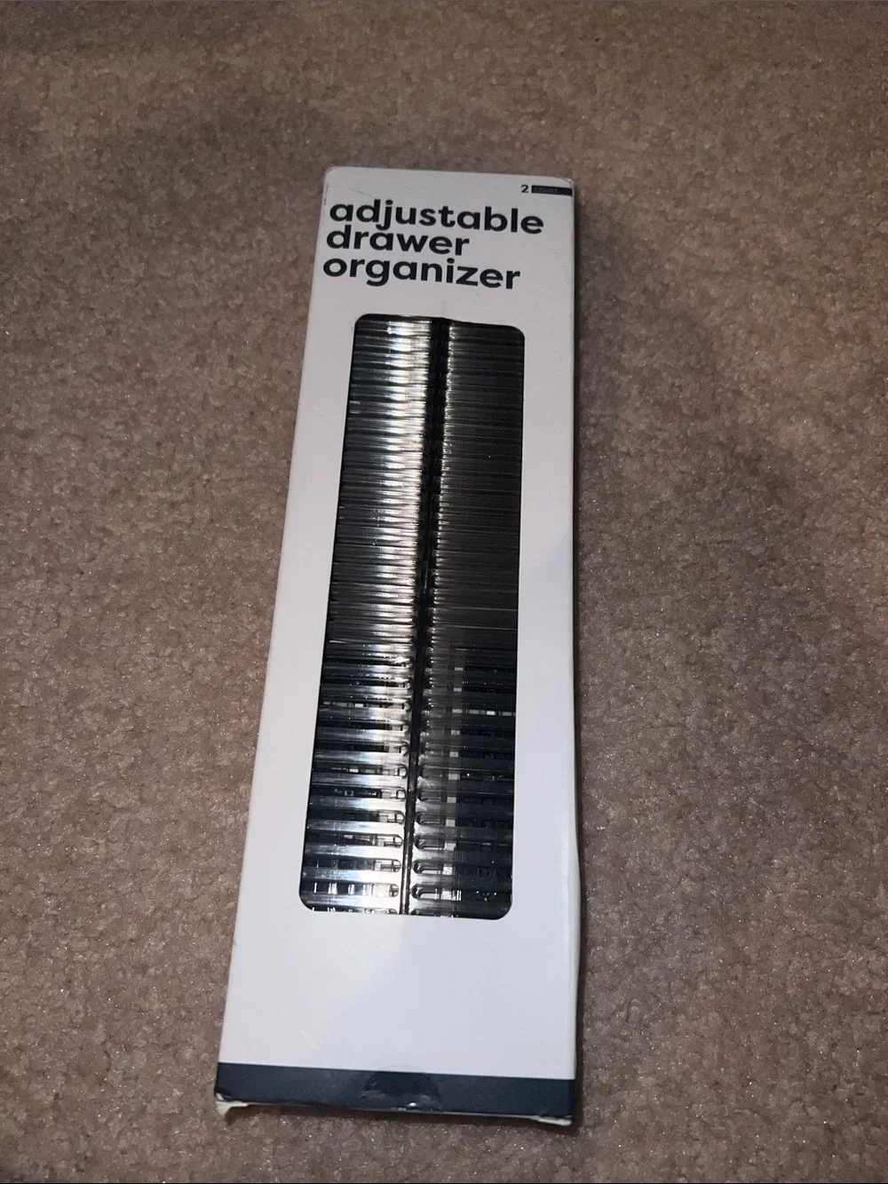NIB 2pc Adjustable Drawer Organizer